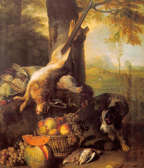 Francois Desportes Still Life with Dead Hare and Fruit Germany oil painting art